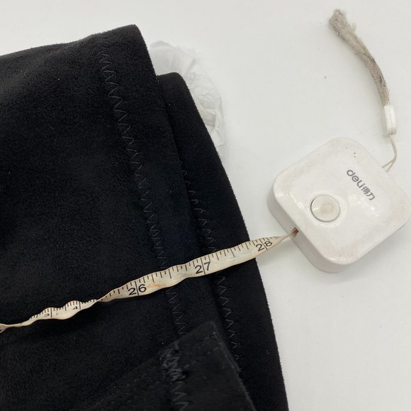 black round toe suede platform over the knee boots chunky heels - Picture 9 of 10